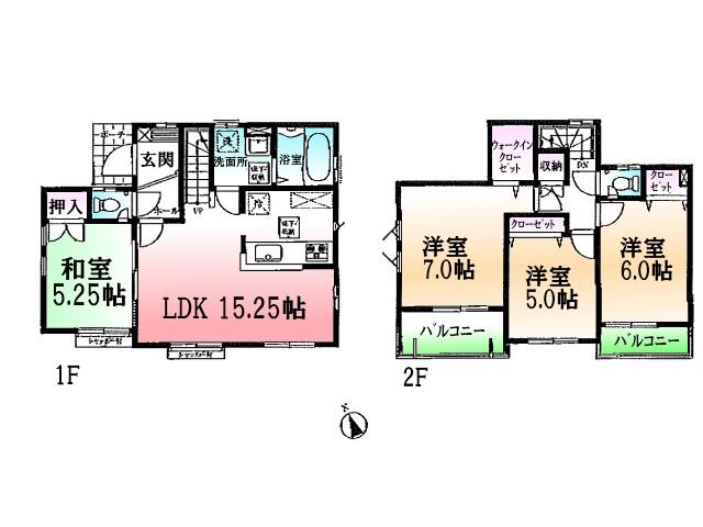 Floor plan. 36,800,000 yen, 4LDK, Land area 99.19 sq m , Building area 91.08 sq m