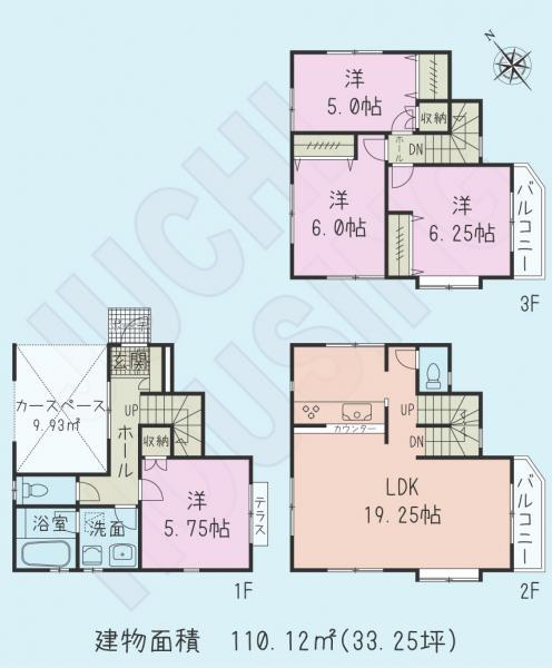 Floor plan. 31,800,000 yen, 4LDK, Land area 70.06 sq m , Building area 110.12 sq m