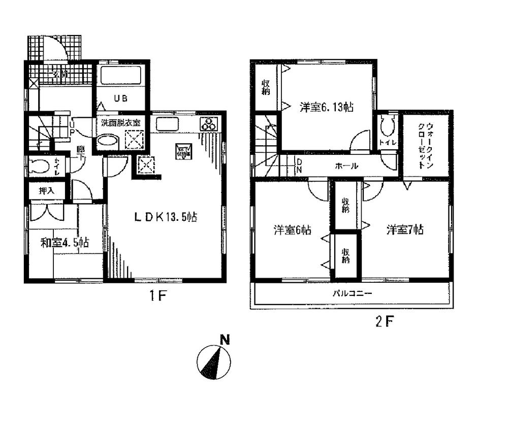 Floor plan. (1 Building), Price 31,800,000 yen, 4LDK, Land area 120 sq m , Building area 95.64 sq m