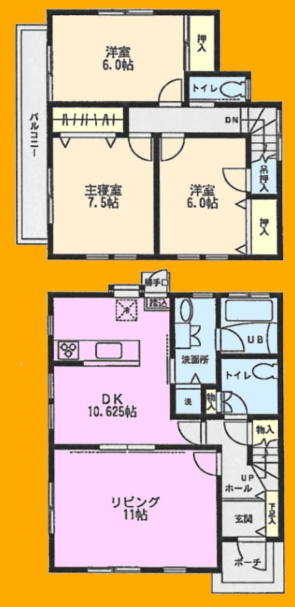Floor plan. 31,800,000 yen, 3LDK, Land area 204.59 sq m , Building area 99.76 sq m floor plan