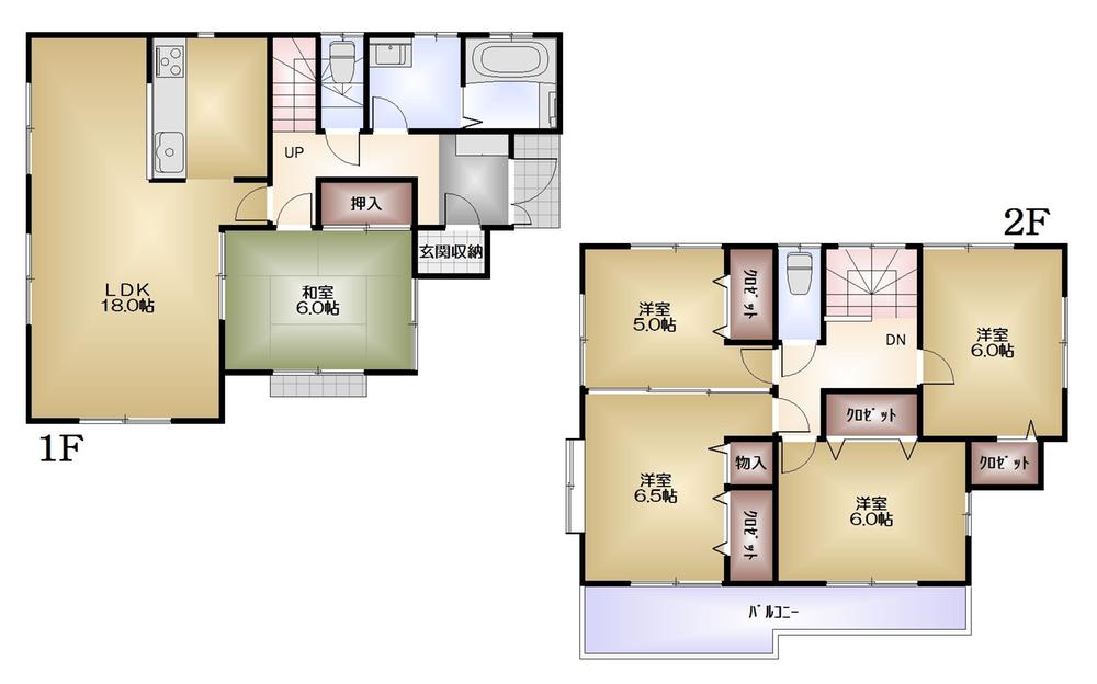 Floor plan. (3 Building), Price 39,800,000 yen, 5LDK, Land area 130.75 sq m , Building area 113.44 sq m