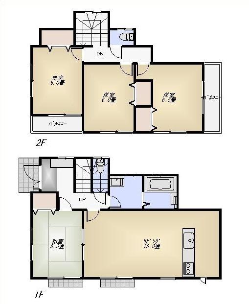 Floor plan. (4 Building), Price 33,800,000 yen, 4LDK, Land area 133.43 sq m , Building area 96.05 sq m