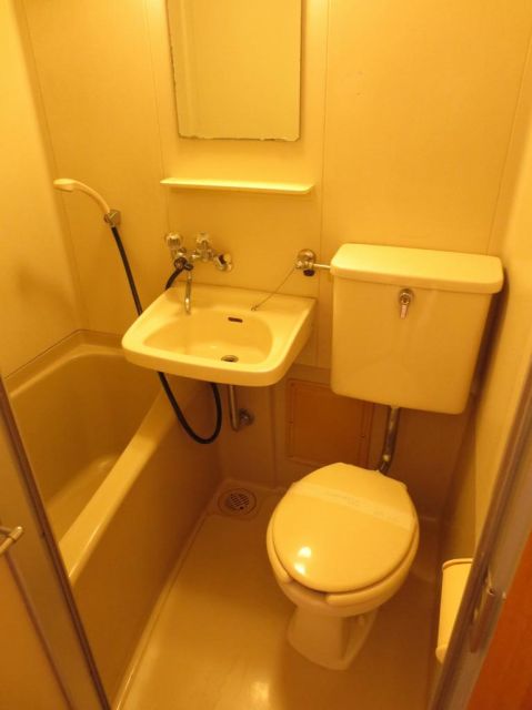 Bath. Basin with a unit bus