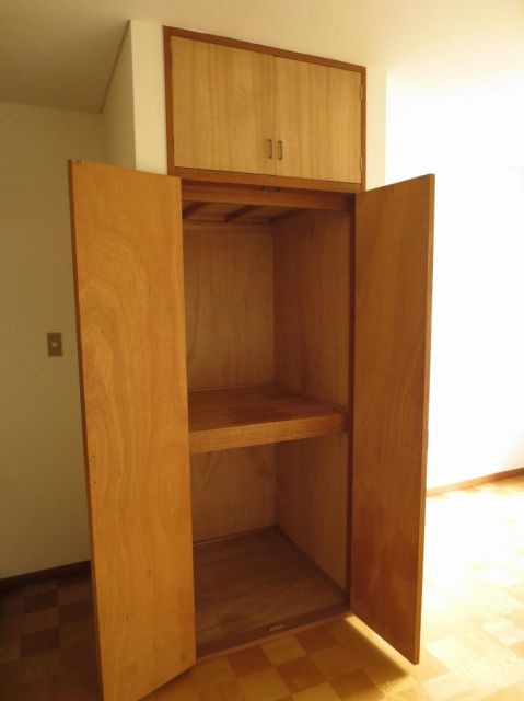 Receipt. Storage with a convenient upper closet