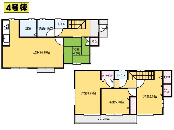 Floor plan. The proximity of the 2-minute walk to attend natural rich Hinochuo park every day