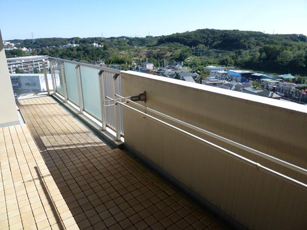 Balcony. Wide type of balcony