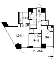 Floor: 2LD ・ K + WIC, the occupied area: 61.19 sq m, Price: TBD