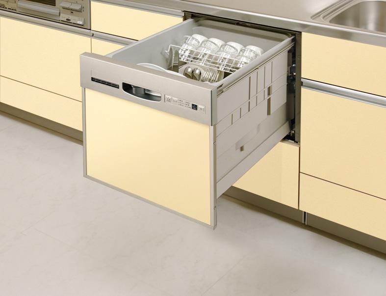 Other Equipment. Without bend over, Drawer type tableware can be out easier. ※ The photograph is a manufacturer Image.