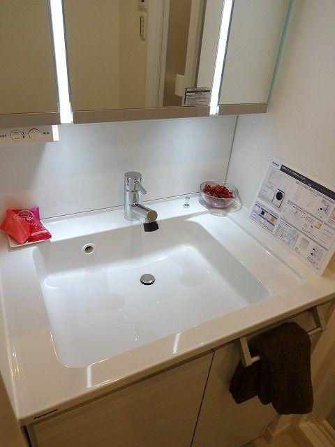 Wash basin, toilet. Bathroom vanity