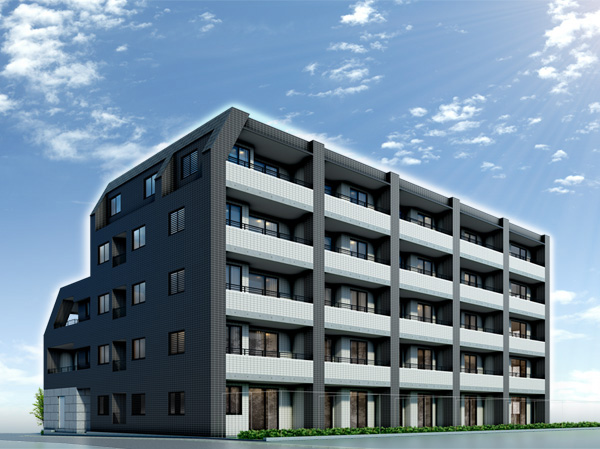 Buildings and facilities. Appearance was based on white and black coloring, Produce a modern, etc. Marion and glass handrail. Its expression is deepened in every live the taste as a mansion. (Exterior - Rendering / Are those that caused draw based on the drawings of the planning stage, In fact a slightly different. Also, Tree species of planting, About the size has become a undetermined, It does not grow to about Rendering at the time of completion)