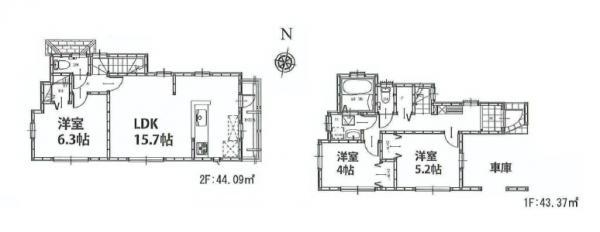 Floor plan. 37,800,000 yen, 3LDK, Land area 75.9 sq m , Building area 87.46 sq m