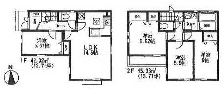 Floor plan. (1), Price 39,800,000 yen, 4LDK, Land area 75.64 sq m , Building area 87.35 sq m