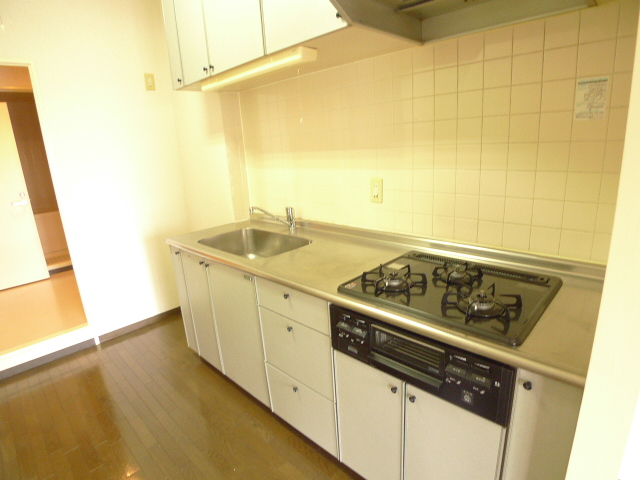 Kitchen. 3-neck system kitchen is equipped with grill!