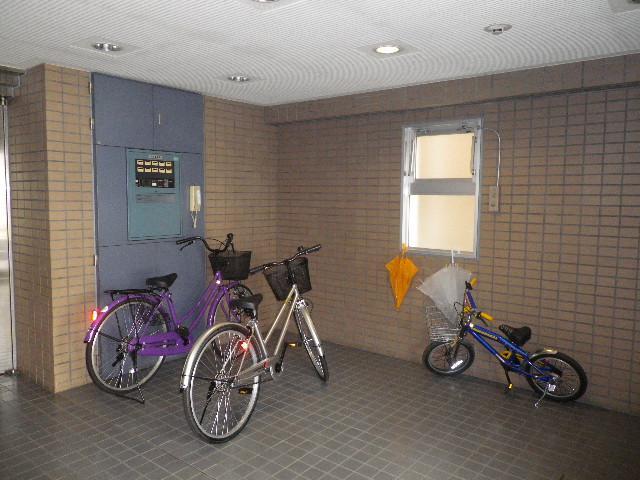 Parking lot. Bicycle-parking space
