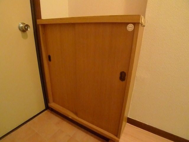 Entrance. Entrance clean, with a shoe box!