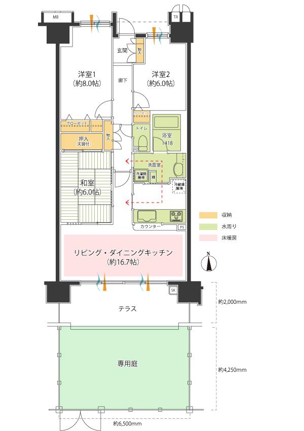 Floor plan. 3LDK, Price 35,300,000 yen, Occupied area 80.98 sq m