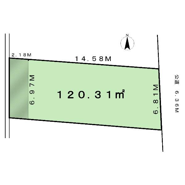 Compartment figure. Land price 49,800,000 yen, Land area 120.31 sq m