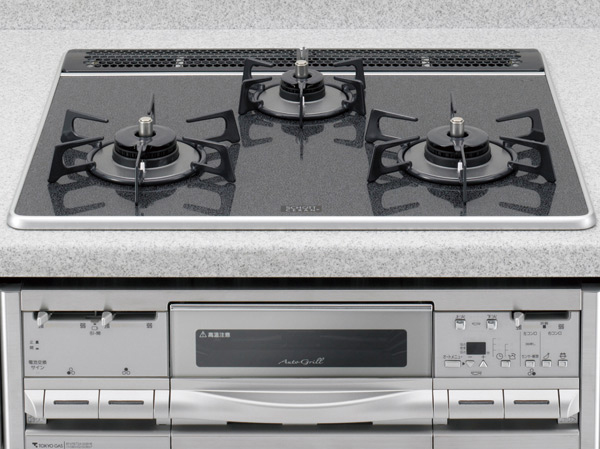 Kitchen.  [Pipitto stove] Because it is automatically adjust the degree of fire in the beep and one-touch, Also quickly and easily deep fried and rice. The touch panel is a neat compact layout, Design is also has also been Gunto up operability. further, In the top plate adopted using the glass, Heat-resisting ・ Also excellent in wear resistance, Also it is easy to clean after use.