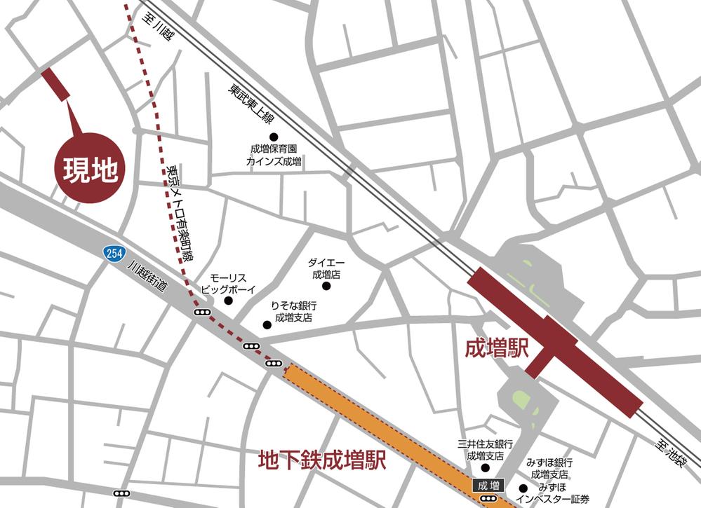 Local guide map. Itabashi Narimasu 2-32