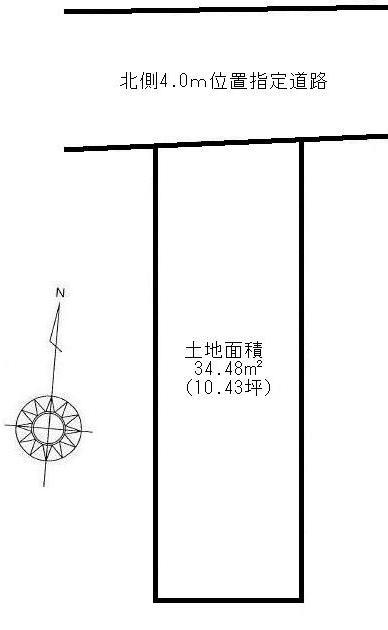 Compartment figure. Land price 11.5 million yen, Land area 34.48 sq m
