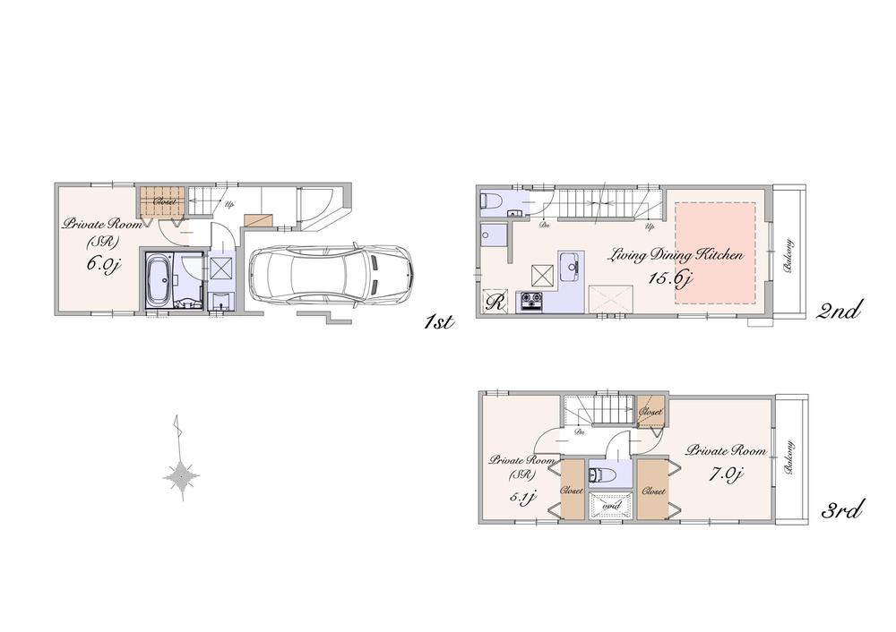 Floor plan. (A section), Price 44,800,000 yen, 1LDK+2S, Land area 51.25 sq m , Building area 90.62 sq m