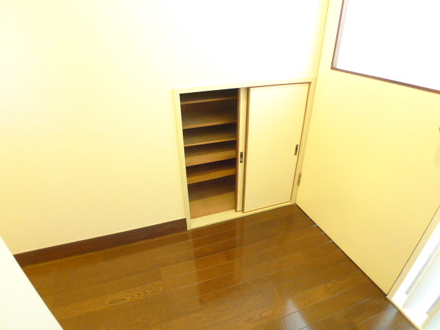 Entrance. Since the Wall in shoebox looks clean you can use the front door widely! 