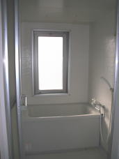 Bath. Bright bathroom of with window