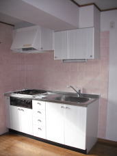 Kitchen. 3-neck gas system kitchen with grill