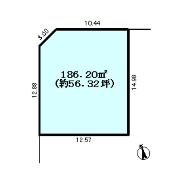 Compartment figure. Land price 68 million yen, Land area 186.2 sq m