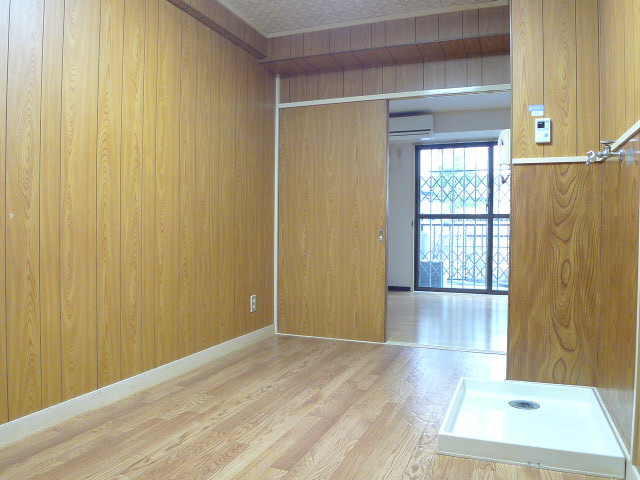 Living and room. Since the washing machine inside the room is hard to hurt a washing machine.