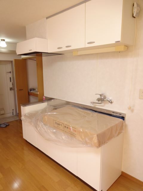 Kitchen. Two-burner gas stove installation Allowed