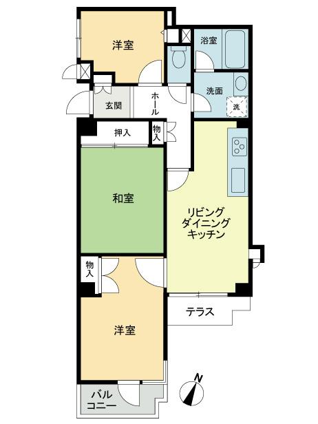 Floor plan. 3LDK, Price 18 million yen, Occupied area 56.62 sq m , Balcony area 6.16 sq m