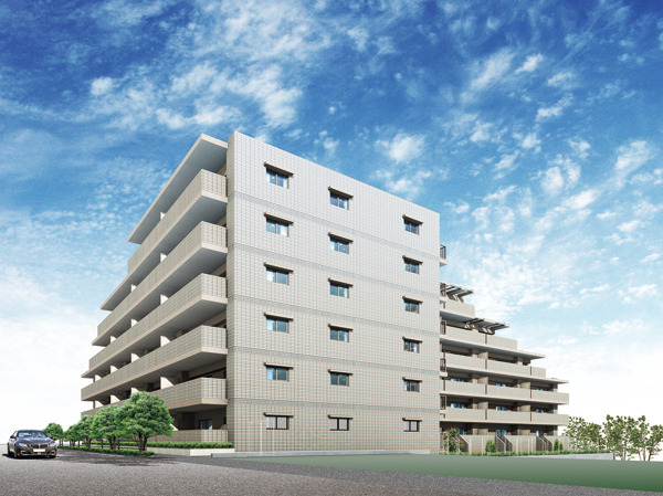 Shared facilities.  [Exterior - Rendering] All houses southeast ・ Southwestward, Beautiful form standing to collect sunlight. All houses Family type, 3LDK center, Dwelling unit with 4LDK and a private garden, Roof versatile plan variation of 15 types to choose in life style, such as a balcony.