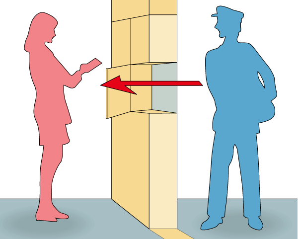 Other.  [Wall-through mailbox] E-mail box from the inside of the auto-lock can receive mail. (Conceptual diagram)