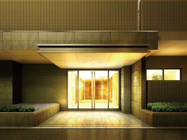 Buildings and facilities. Entrance Rendering