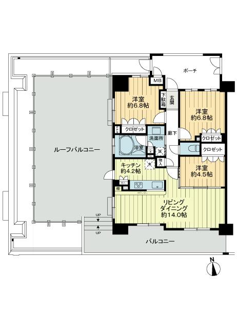 Floor plan. 3LDK, Price 40,800,000 yen, Occupied area 79.02 sq m , Balcony area 18.62 sq m ※ Actual floor plan is, All it will be Western-style. Early January, It will replace the floor plan.