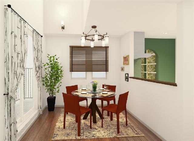 Same specifications photo (kitchen). Same specification (furniture is an image)