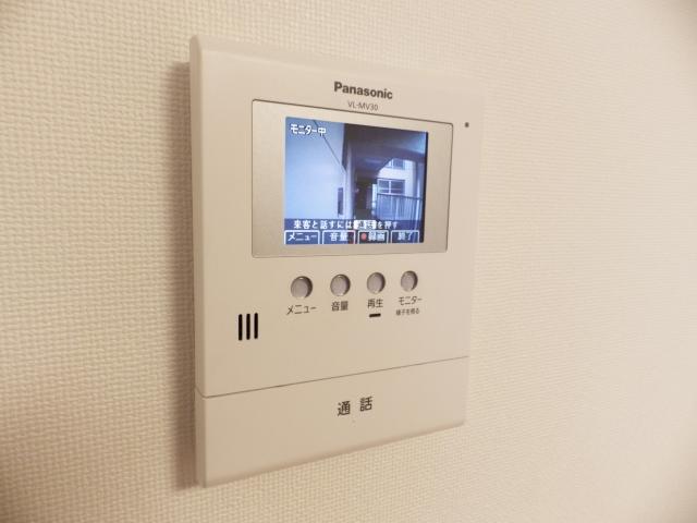 Security equipment. TV is a monitor with intercom.