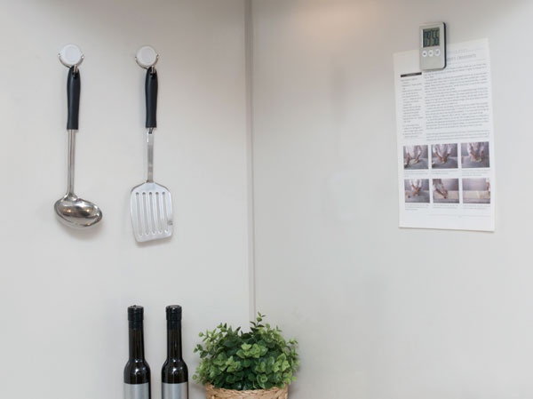 Kitchen.  [Enamel kitchen panel] Strongly to heat and moisture before the kitchen, Strong and adopt a strong enamel kitchen panel to shock. Dirty luck difficult is easy to clean.