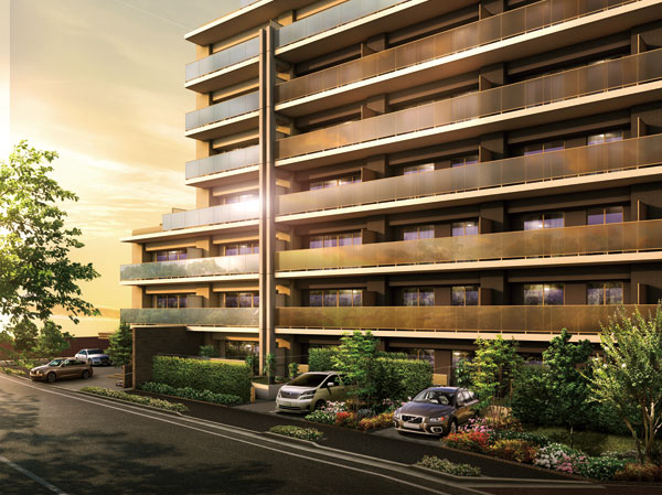 Shared facilities.  [appearance] Including the safety design of walking vehicle separation divided the approach of people and vehicles, We have proposed a land plan that various elaborately devised. Offer a private garden and private parking (some dwelling unit only) plan is on the first floor dwelling unit. further, Pets foot washing place also nestled, Live it is aimed a livable mansion. (Rendering)