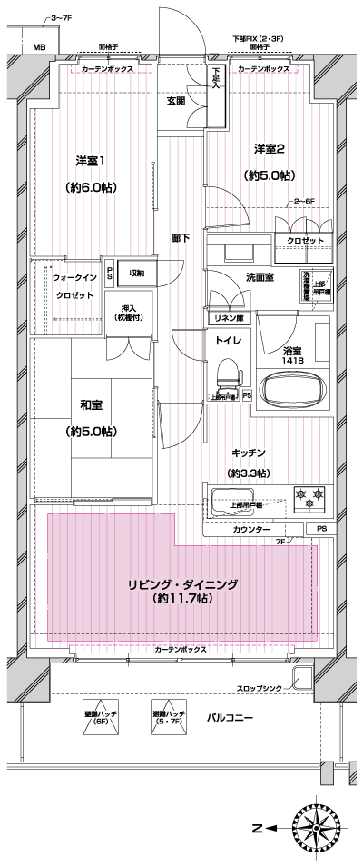 Floor: 3LDK, occupied area: 70.15 sq m, Price: TBD