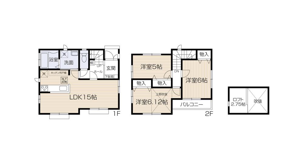 Floor plan. (2), Price 37,800,000 yen, 3LDK, Land area 92.66 sq m , Building area 76.28 sq m
