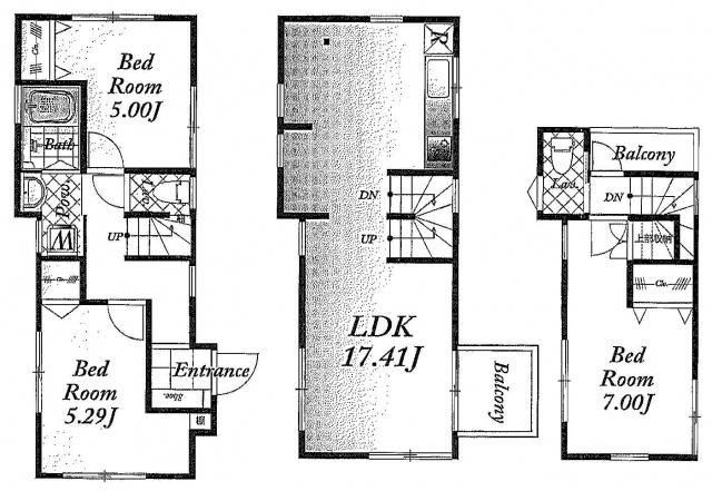 Floor plan. 39,800,000 yen, 3LDK, Land area 54.25 sq m , Building area 79.5 sq m