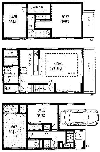 Floor plan. 45,800,000 yen, 4LDK, Land area 73.2 sq m , Building area 117.57 sq m