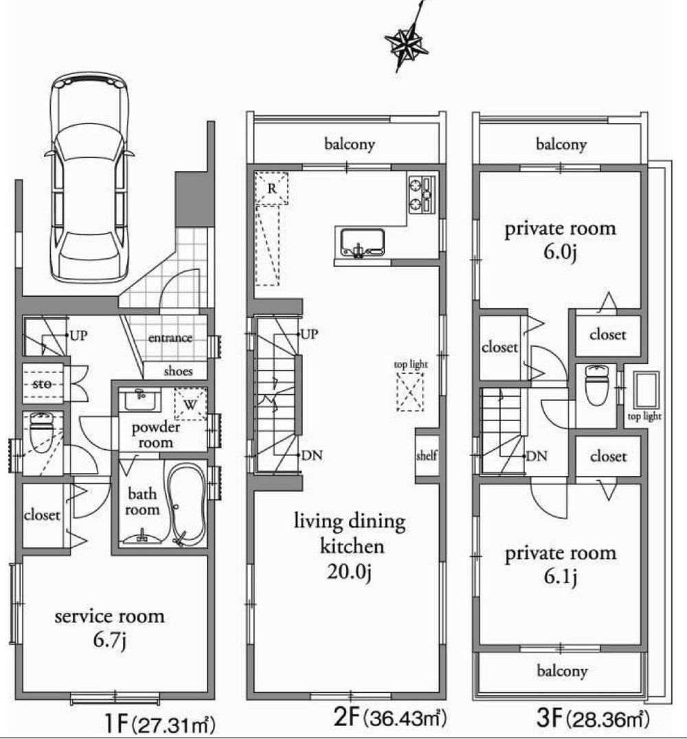 Floor plan. Price 47,800,000 yen, 2LDK+S, Land area 61.3 sq m , Building area 101.22 sq m
