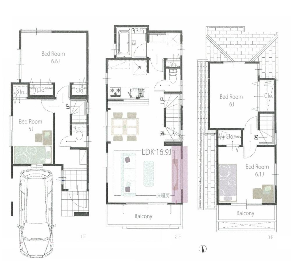 Floor plan. 52,800,000 yen, 4LDK, Land area 65.85 sq m , Building area 103.53 sq m floor plan