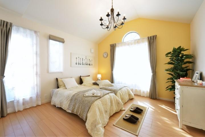 Model house photo. 1 Building model house (master bedroom)