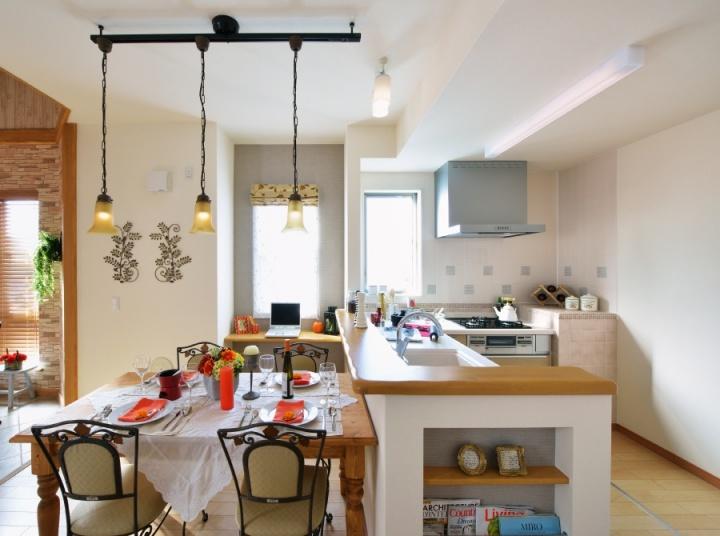 Model house photo. 1 Building model house (dining ・ kitchen)