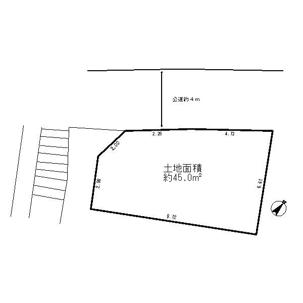 Compartment figure. Land price 8.8 million yen, Land area 45 sq m