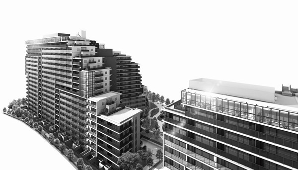 Exterior illustrations.  ※ Listings Exterior illustrations, Which was raised to draw based on the drawings of the planning stage, In fact a slightly different. Trees such as the on-site is what drew the image of the location after you've grown. Also, Shades of leaves and flowers, Tree form, etc. is different from the actual is an image. It should be noted, Since the planting 栽計 images are subject to change, Please note. Also, We have omitted details and equipment, etc. of shape